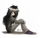 emo anime girl