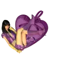 Woman on the heart