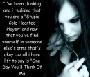 You'll Think Of Me