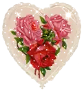 Background - Pink Sparkle Flower Heart