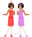 dolls in red and purple