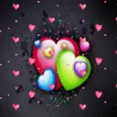 Background - Colorful Hearts