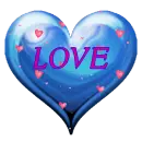 Background - Blue Heart - Love