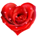 Background - Red Flower Heart