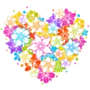 Background- Sparkle Flower Heart