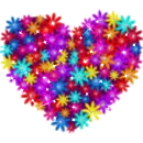 Background - Floral Sparkle Heart