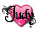 judy pink black heart