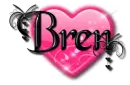 bren pink black heart