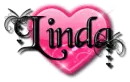 linda pink black heart