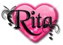 rita pink black heart