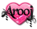 arooj pink black heart