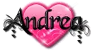 andrea pink black heart