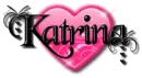 katrina black pink heart