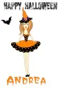 Halloween Girl in witch costume- Andrea