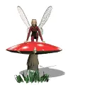fairy on a mushroom