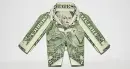 coat, folded with dollar bills