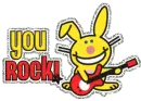 you rock happy bunny
