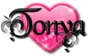 tonya black pink heart