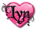 lyn black pink heart