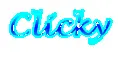 Blue text - Clicky