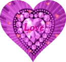 Background - Purple Heart with Pink Hearts