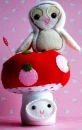 owl and mushroom 