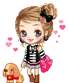 cute girl with dog