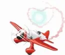 plane sending love message