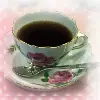 Rose China Teacup with Tea