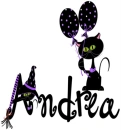 Black Cat with text - Andrea