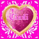 Pink and Gold Sparkle Heart - Cindi