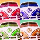 rainbow hippie bus