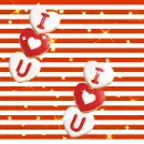 Background - Striped - I Love You