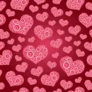 Floating Red Hearts