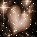 Background - Brown Sparkle Heart