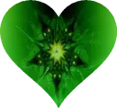 Background - Green Heart Starburst