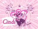 Background - Pink Double Heart Sparkle - Cindi