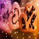 Background - Orange Sparkle - I Love You