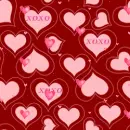 Background - XOXO - Red and Pink Hearts