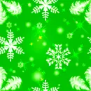 Background - Green Sparkle Snowflakes