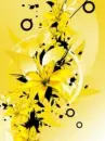 FLORES CON FONDO AMARILLO
