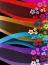FLORES CON LINEAS DE COLORES