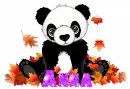 Fall panda bear - Anna