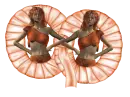 Woman in the picture frame