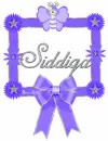 SIDDIQA name frame