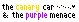 The canary car & the purple menace.