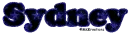 Black With Blue Stars Name -Sydney-
