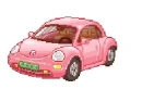 Cute pink car 