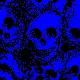 blue skulls wallpaper