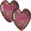 Pink Heart - Hugs - Judy